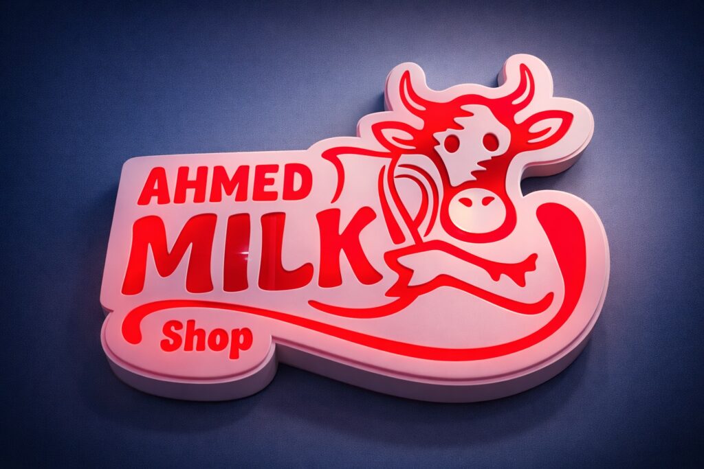 ahmed milk shop logo